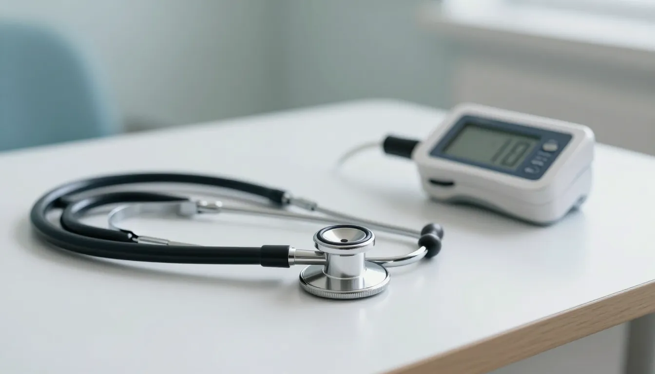 Stethoscope, pulse oximeter and peak flow meter for respiratory and breathing problem evaluation at Glucomind Clinic, Bhubaneswar