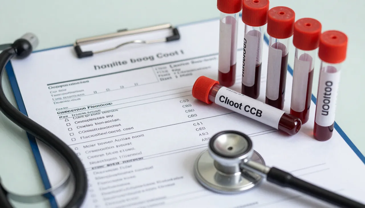 Complete blood count lab report with several flagged abnormal values beside blood sample tubes and a stethoscope at a Bhubaneswar clinic — Abnormal Complete Blood Count (CBC)