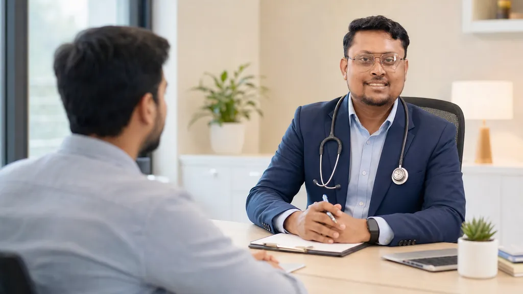 Dr. Anil Kumar Nayak in clinic consultation